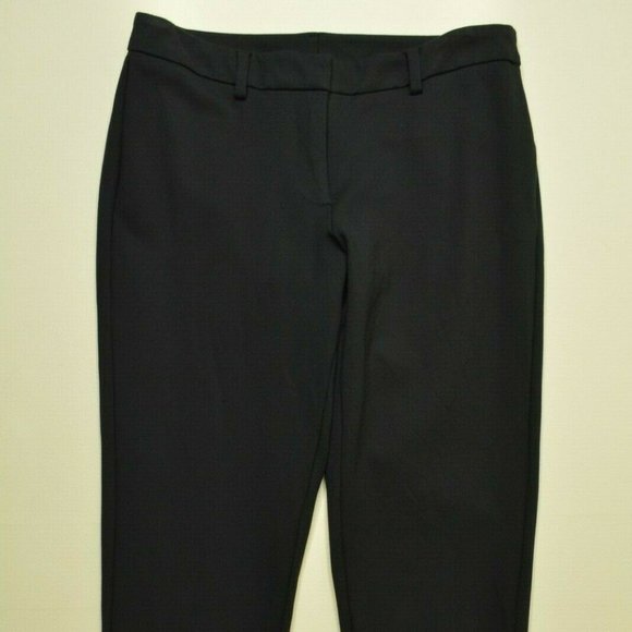 LANDS END Size 6P PETITE Womens BLACK Stretch Tapered CROPPED Capri DRESS PANTS - Picture 1 of 6